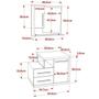 Imagem de Conjunto para Banheiro Gabinete com Cuba Rt41 e Espelheira Legno 650W Compace