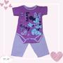 Imagem de Conjunto Para Bebê Body Bory Com Estampa Love Minnie + Calça Escolha Cor REF S206