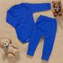 Imagem de Conjunto para Bebê Body e Calça Suedine Royalblue