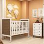 Imagem de Conjunto para Quarto de Bebê Berço 2 em 1 Cloe Cômoda 4 Gavetas Júnior