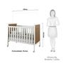 Imagem de Conjunto para Quarto de Bebê Berço 2 em 1 Cloe Cômoda 4 Gavetas Júnior