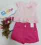 Imagem de - Conjunto Paraiso Bebe Menina Shorts Jeans + Blusa Ref 8425