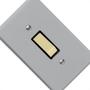 Imagem de Conjunto Perlex 4X2 Cinza Com Placa(1Simples ) 1381