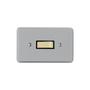 Imagem de Conjunto Perlex 4X2 Cinza Com Placa(1Simples ) 1381