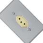 Imagem de Conjunto Perlex 4X2 Cinza Com Placa(1Tomada 20A) 1315