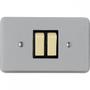 Imagem de Conjunto Perlex 4X2 Cinza Com Placa(2Simples) 1382