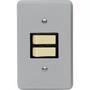 Imagem de Conjunto Perlex 4X2 Cinza Com Placa(2Simples) 1382