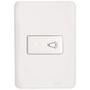 Imagem de Conjunto Perlex Aros 4X2 Branco Com Placa(1Campainha) 7385