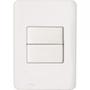 Imagem de Conjunto Perlex Aros 4X2 Branco Com Placa(1Simples+1Paralelo) 7381/1P