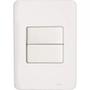 Imagem de Conjunto Perlex Aros 4X2 Branco Com Placa(1Simples+1Paralelo) 7381/1P