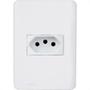 Imagem de Conjunto Perlex Aros 4X2 Branco Com Placa(1Tomada 20A) 7315