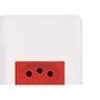 Imagem de Conjunto Perlex Aros 4X2 Branco Com Placa(1Tomada 20A Vermelha) 7315 7315Vm