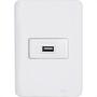 Imagem de Conjunto Perlex Aros 4X2 Branco Com Placa(1Tomada Usb) 7317