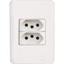 Imagem de Conjunto Perlex Aros 4X2 Branco Com Placa(2Tomadas 20A) 7315/15