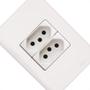 Imagem de Conjunto Perlex Aros 4X2 Branco Com Placa(2Tomadas 20A) 7315/15