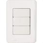 Imagem de Conjunto Perlex Aros 4X2 Branco Com Placa(3Simples) 7383