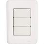 Imagem de Conjunto Perlex Aros 4X2 Branco Com Placa(3Simples) 7383