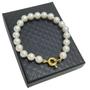 Imagem de Conjunto Pérola Colar 8mm 45cm Pulseira 6 ou 8mm Banho De Ouro 4819