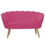 Imagem de Conjunto Pétala Namoradeira e 2 Poltronas Para Sala de Estar Suede Rosa Pink - DL Decor