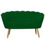 Imagem de Conjunto Pétala Namoradeira e 2 Poltronas Para Sala de Estar Suede Verde - DL Decor