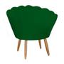 Imagem de Conjunto Pétala Namoradeira e 2 Poltronas Para Sala de Estar Suede Verde - LM DECOR