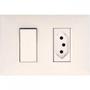 Imagem de Conjunto Pial Plus+ 4X2 Branco Com Placa(1Paralelo+Tomada 10A) 615078Bc