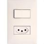 Imagem de Conjunto Pial Plus+ 4X2 Branco Com Placa(1Paralelo+Tomada 10A) 615078Bc