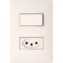 Imagem de Conjunto Pial Plus+ 4X2 Branco Com Placa(1Paralelo+Tomada 10A) 615078Bc