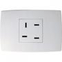 Imagem de Conjunto Pial Plus 4X2 Branco Com Placa(1Tomada Fone) 615103