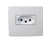 Imagem de Conjunto Pial Plus 4X2 Branco Com Placa(2Tomadas 10A) 615075