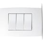 Imagem de Conjunto Pial Plus 4X2 Branco Com Placa(3Simples) 613100