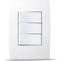 Imagem de Conjunto Pial Plus 4X2 Branco Com Placa(3Simples) 613100