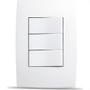Imagem de Conjunto Pial Plus 4X2 Branco Com Placa(3Simples) 613100
