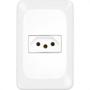 Imagem de Conjunto Pial Pop 4X2 Branco Com Placa (1Tomada 10A) Lgx030