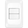 Imagem de Conjunto Pial Pop 4X2 Branco Com Placa (2Simples) Lgx101
