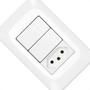 Imagem de Conjunto Pial Pop 4X2 Branco Com Placa (2Simples+Tomada 10A) Lgx113