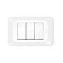 Imagem de Conjunto Pial Pop 4X2 Branco Com Placa (3Simples) Lgx111