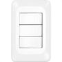 Imagem de Conjunto Pial Pop 4X2 Branco Com Placa (3Simples) Lgx111