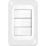 Imagem de Conjunto Pial Pop Modulo Com Placa 4X2 - 3 Simples 10A. - Lgx111