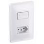 Imagem de Conjunto Pial Zeffia Modulo Com Placa 1 Simples + 1 Tomada 2P+T. - 0112