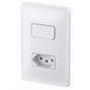 Imagem de Conjunto Pial Zeffia Modulo Com Placa 1 Simples + 1 Tomada 2P+T. - 0112