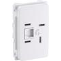 Imagem de Conjunto Pial Zeffia Modulo Com Placa 1 Tomada Telefone Rj11 0125
