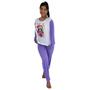 Imagem de Conjunto Pijama Feminino Adulto de Inverno Longo Quentinho