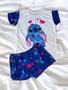 Imagem de Conjunto Pijama Feminino Blusinha Shorts Baby Dool Desenho Animado Divertido Lilo e Stich