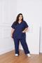 Imagem de Conjunto Pijama Scrub Plus Size  Cirúrgico Hospitalar Unissex Gabardine Marsala Rose Carcelin, Tecido não amassa PH - S