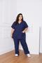 Imagem de Conjunto Pijama Scrub Plus Size  Cirúrgico Hospitalar Unissex Gabardine Marsala Rose Carcelin, Tecido não amassa PH - S