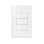 Imagem de Conjunto Placa 3 Postos com Módulos Cego Branco Infiniti Margirius