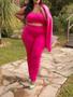 Imagem de Conjunto Plus Size 3 Peças Blazer + Cropped + Calça