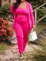 Imagem de Conjunto Plus Size 3 Peças Blazer + Cropped + Calça