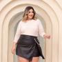 Imagem de Conjunto Plus size Blusa Manga Longa + Shorts Saia Corrente 0503